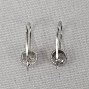 Silver Crystal Stone Delicate Drop Earrings