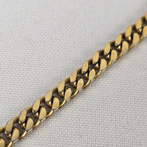 Vintage 1980s Gold Rhinestone Chain Necklace