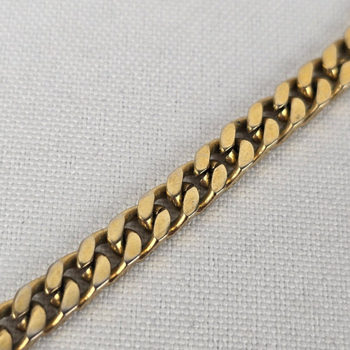 Vintage 1980s Gold Rhinestone Chain Necklace