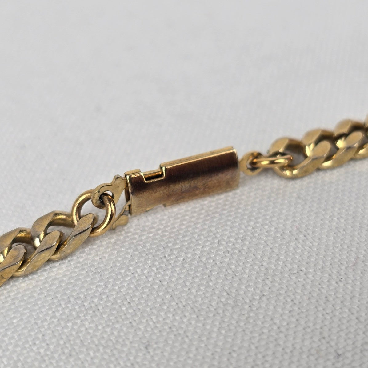 Vintage 1980s Gold Rhinestone Chain Necklace