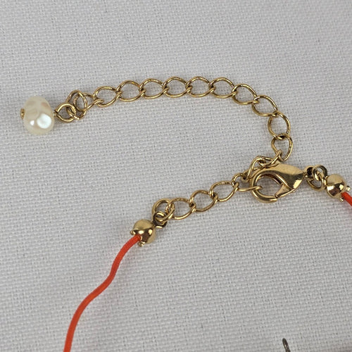 Avon Fresh Water Pearl Hand Knotted Beaded Coral Necklace & Earrings