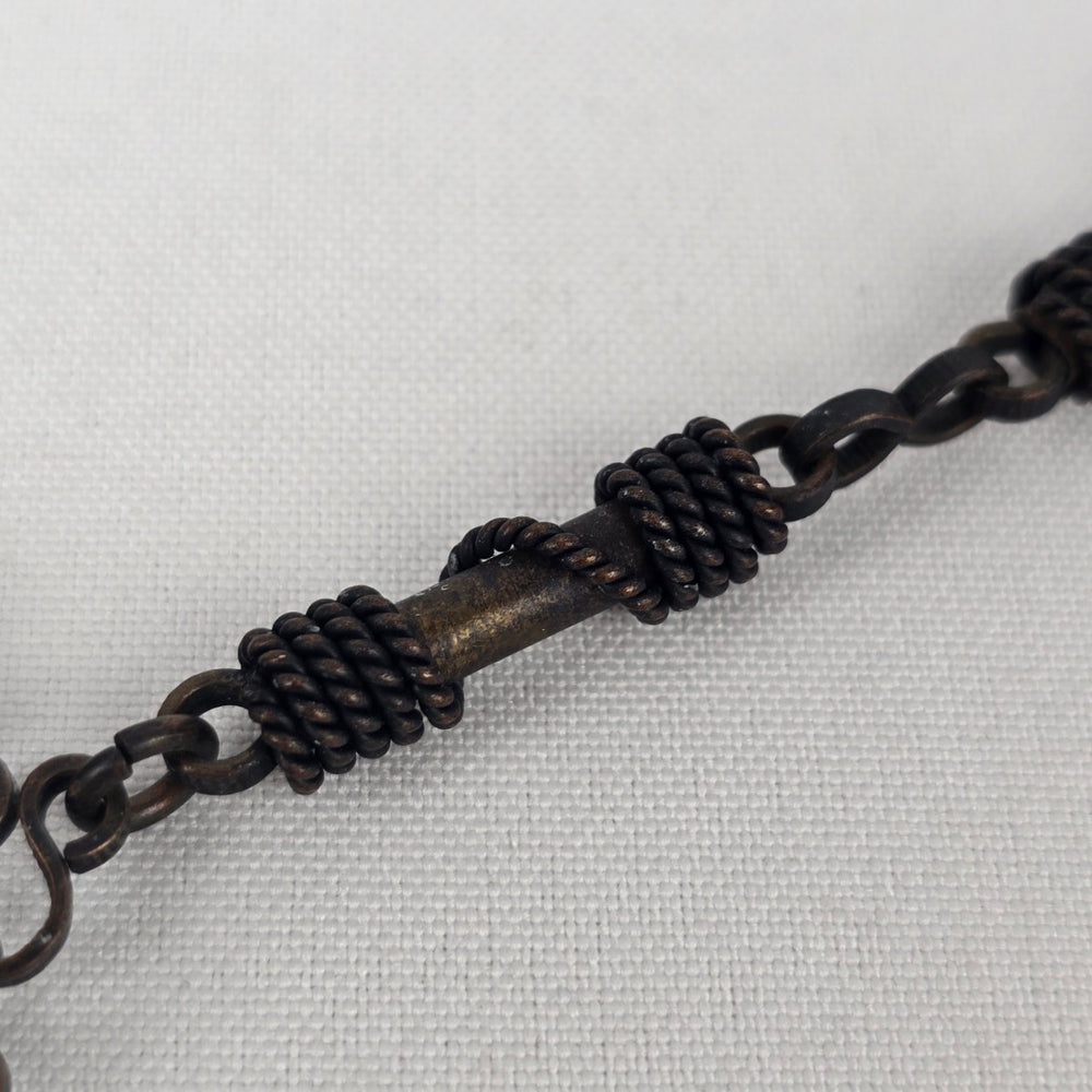 Vintage Bronze Natural Stone Chandelier Pendant Necklace