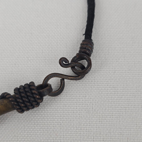 Vintage Bronze Natural Stone Chandelier Pendant Necklace