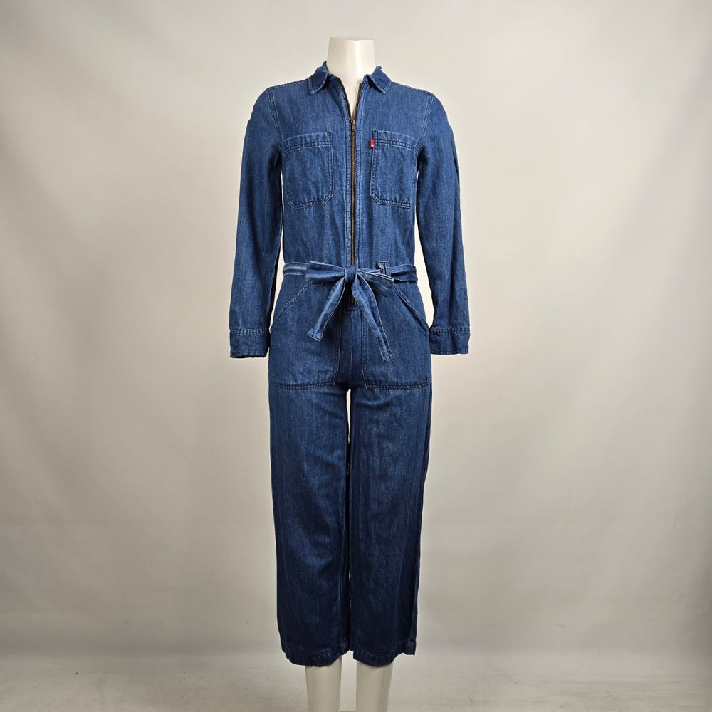 Levi's Alix Denim Cropped Jumpsuit Size XS