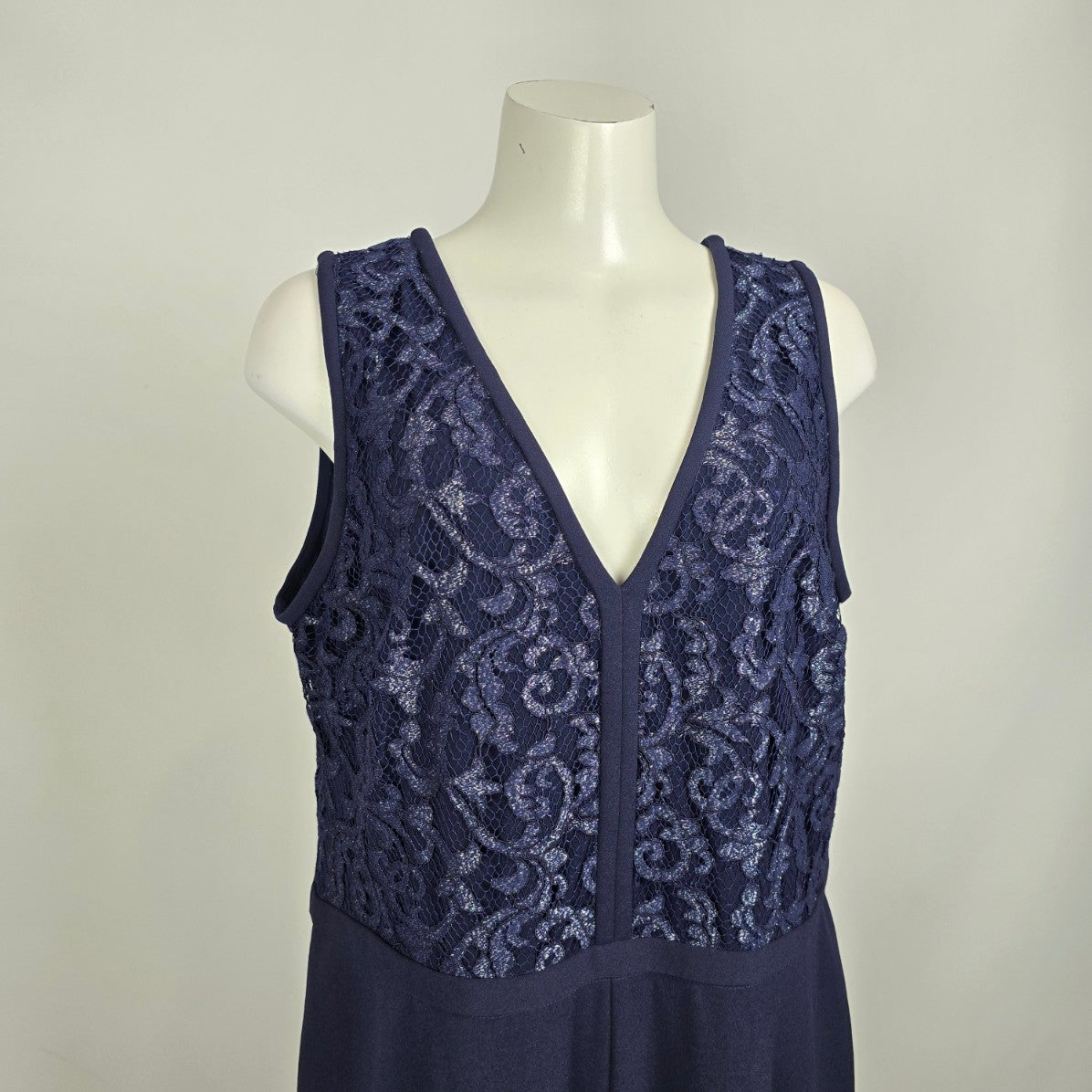 Lauren Ralph Lauren Navy Blue Lace Jumpsuit Size 18