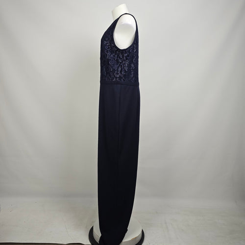Lauren Ralph Lauren Navy Blue Lace Jumpsuit Size 18