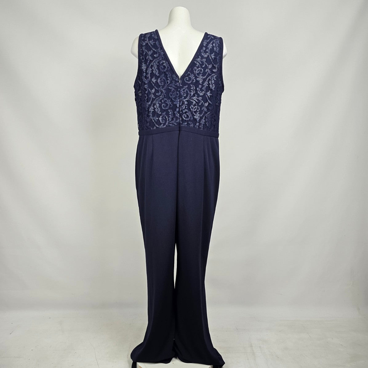 Lauren Ralph Lauren Navy Blue Lace Jumpsuit Size 18