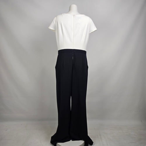 Donnna Morgan Black & White Wide Leg Jumpsuit Size 16