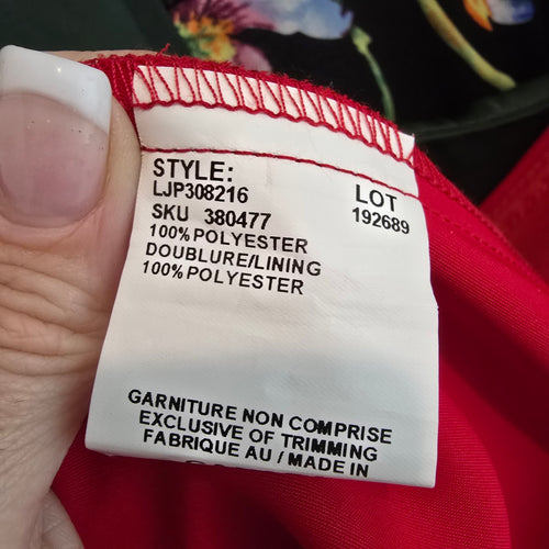 Le Chateau Red One Shoulder Jumpsuit Size S
