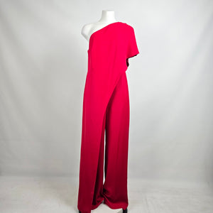 Le Chateau Red One Shoulder Jumpsuit Size S