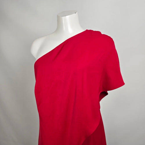 Le Chateau Red One Shoulder Jumpsuit Size S