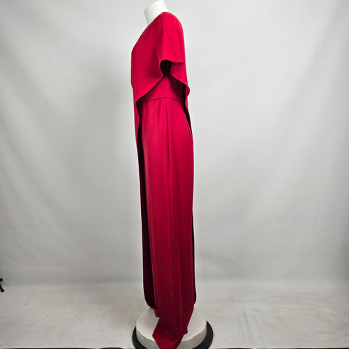 Le Chateau Red One Shoulder Jumpsuit Size S
