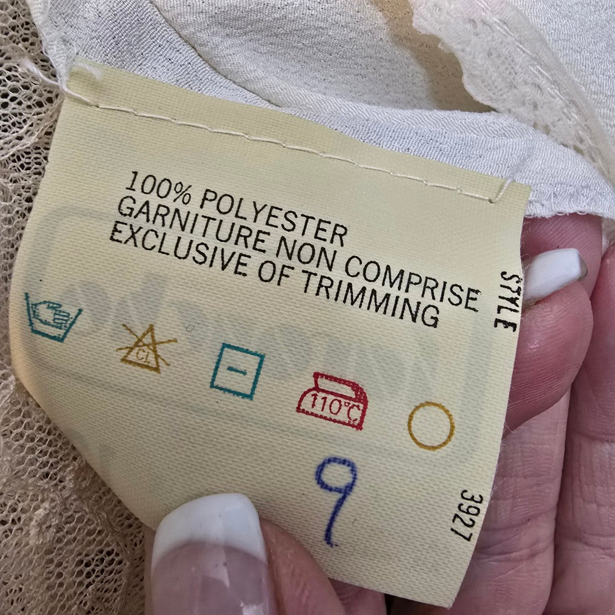 Farouche Cream Lace Jumpsuit & Top Set Size 13