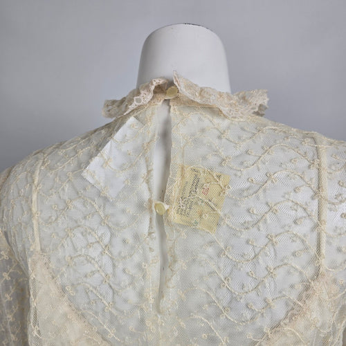 Farouche Cream Lace Jumpsuit & Top Set Size 13