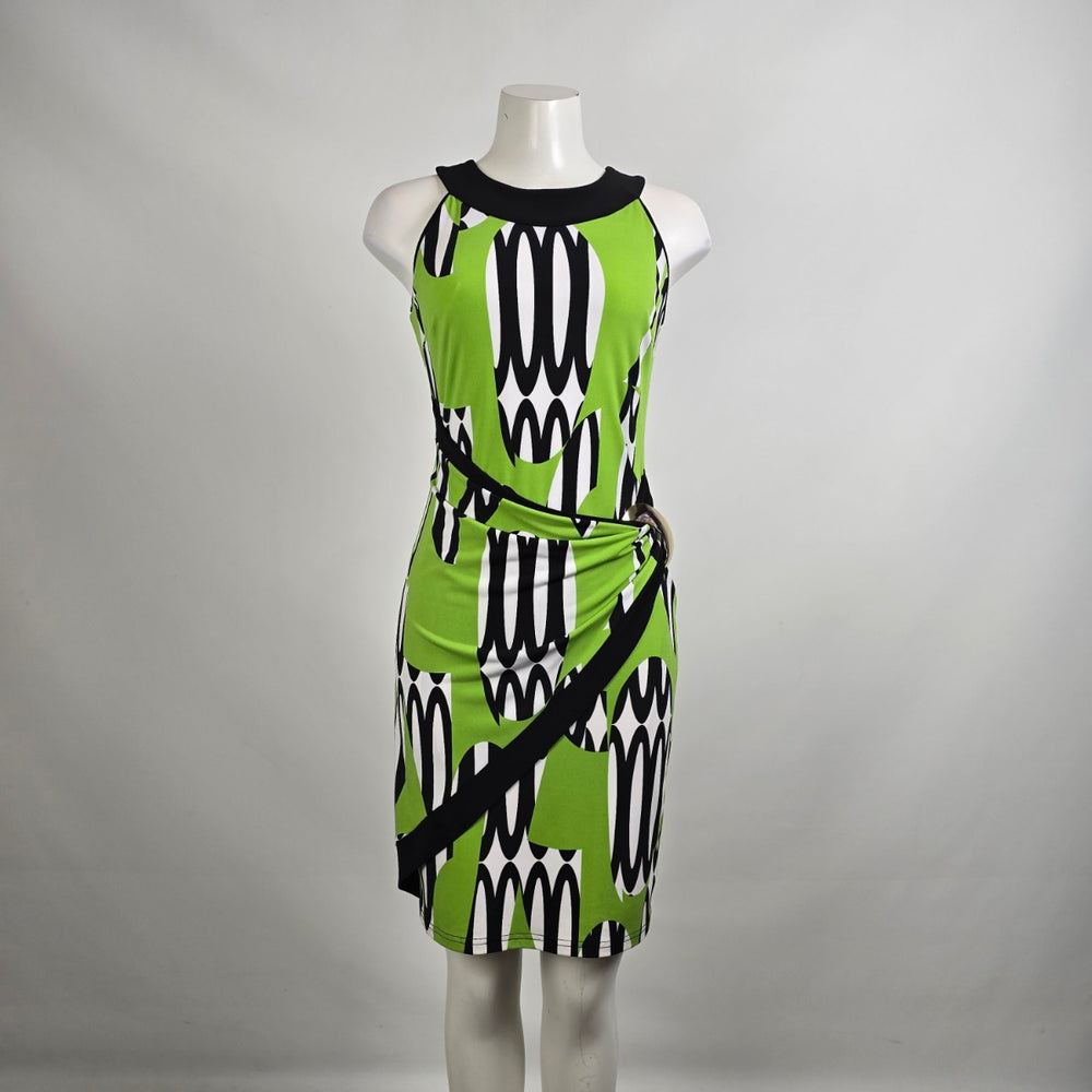 Vintage Y2k Joseph Ribkoff Green Midi Dress Size 6