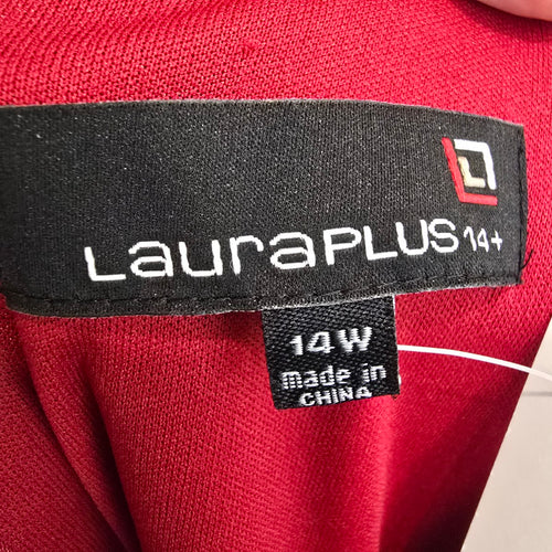 Laura Plus Red One Shoulder Long Gown Size 14W