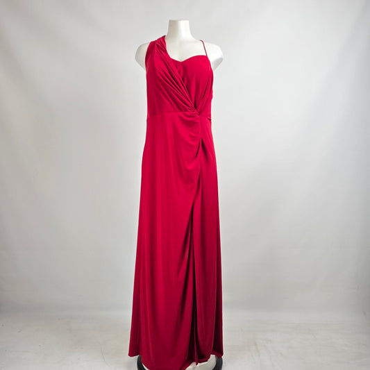 Laura Plus Red One Shoulder Long Gown Size 14W