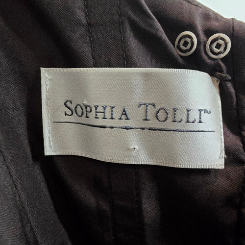 Sophia Tolli Black Event Bridesmaid Cocktail Dress Size 4