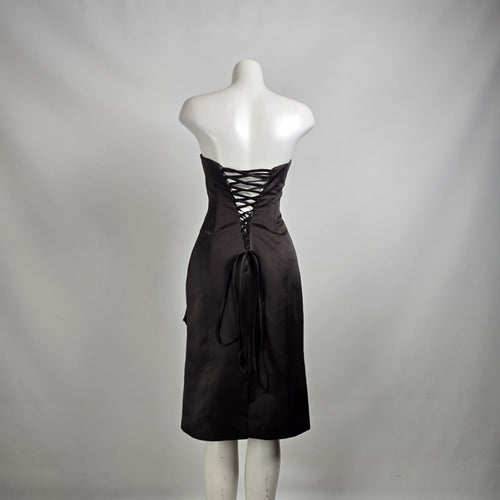 Sophia Tolli Black Event Bridesmaid Cocktail Dress Size 4