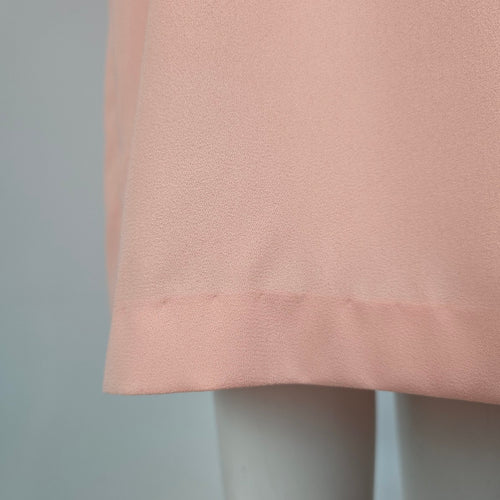 Vintage Peach Pink Peplum Midi Dress Size M
