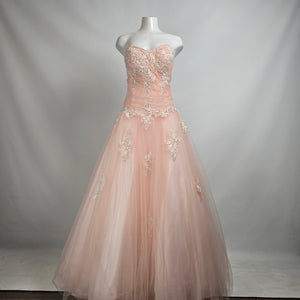 Alyce Pink Tulle Princess Grad Event Gown Size 8