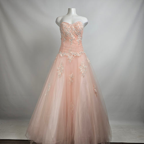Alyce Pink Tulle Princess Grad Event Gown Size 8