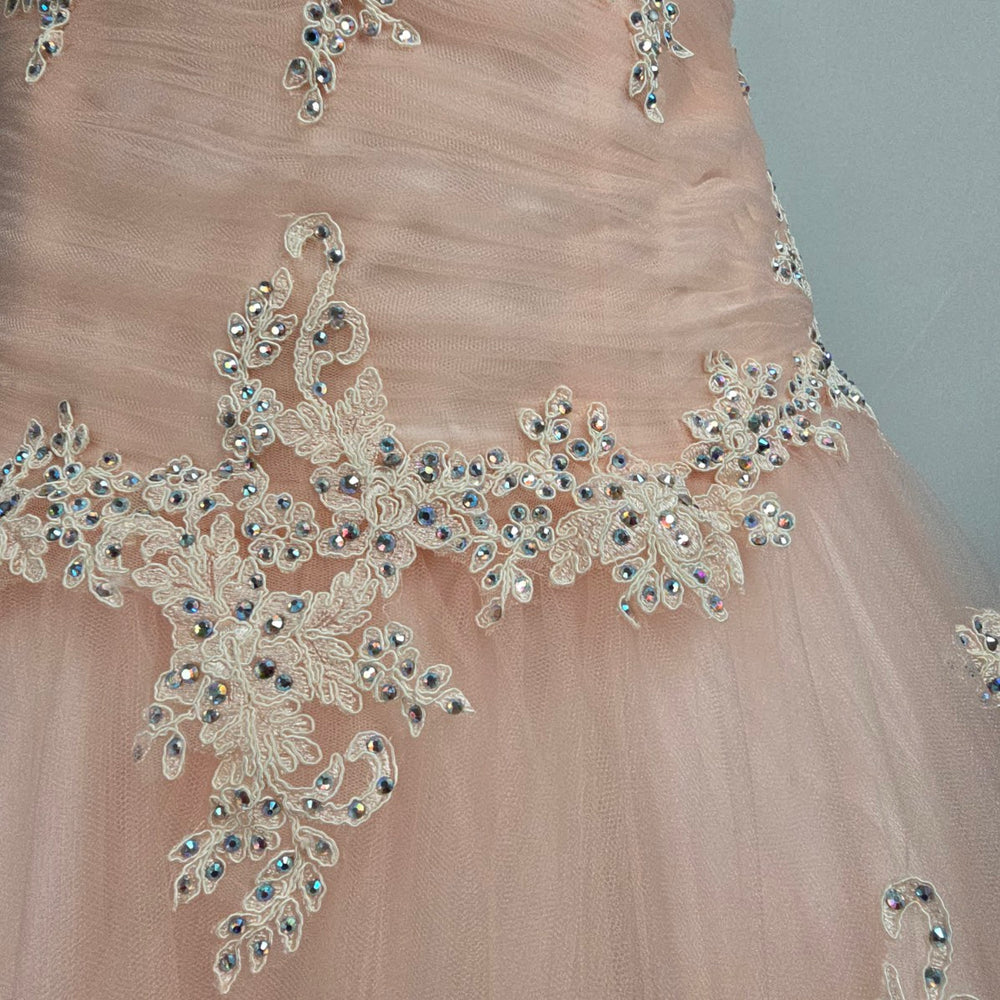 Alyce Pink Tulle Princess Grad Event Gown Size 8
