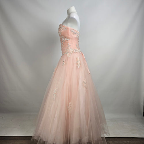 Alyce Pink Tulle Princess Grad Event Gown Size 8