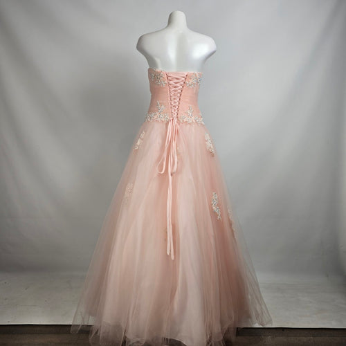 Alyce Pink Tulle Princess Grad Event Gown Size 8