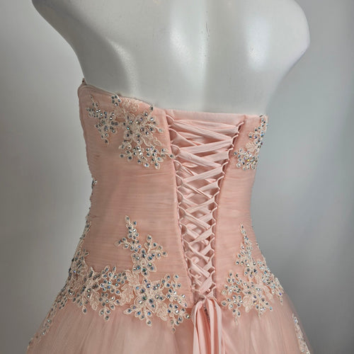 Alyce Pink Tulle Princess Grad Event Gown Size 8