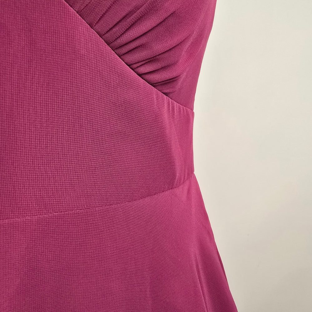 Azazie Purple Fit & Flare Cocktail Bridesmaids Dress Size 8