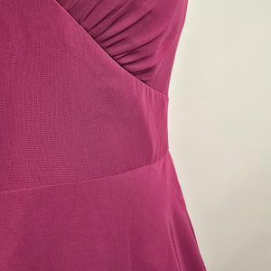 Azazie Purple Fit & Flare Cocktail Bridesmaids Dress Size 8