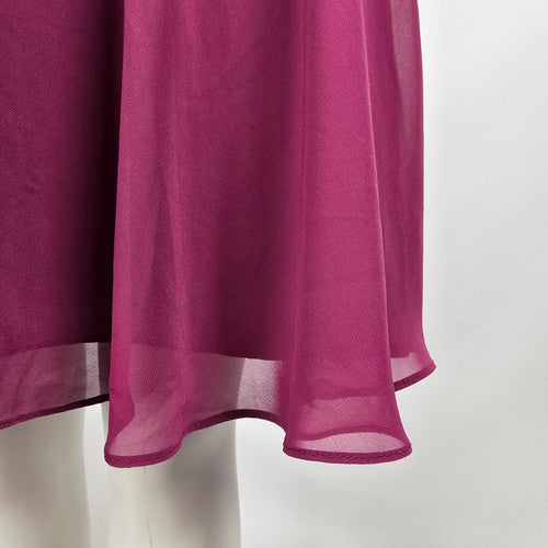 Azazie Purple Fit & Flare Cocktail Bridesmaids Dress Size 8