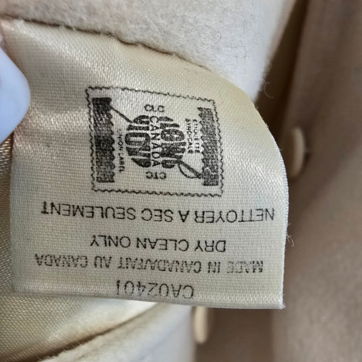 Vintage Mallia Cashmere & Wool Cream Maxi Coat Size S