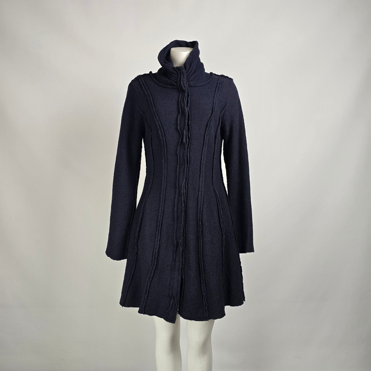 Yest Black Grey Wool Zip Up Light Jacket Size 6