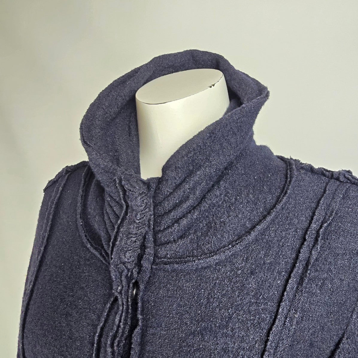 Yest Black Grey Wool Zip Up Light Jacket Size 6