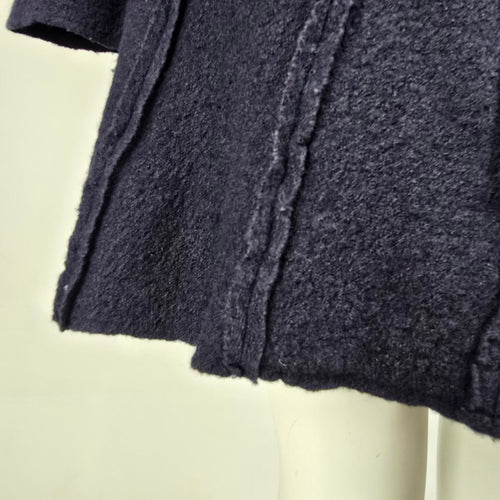 Yest Black Grey Wool Zip Up Light Jacket Size 6