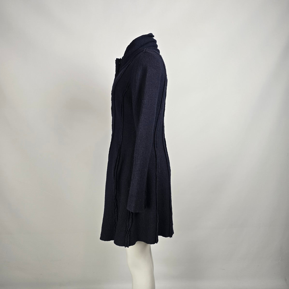 Yest Black Grey Wool Zip Up Light Jacket Size 6