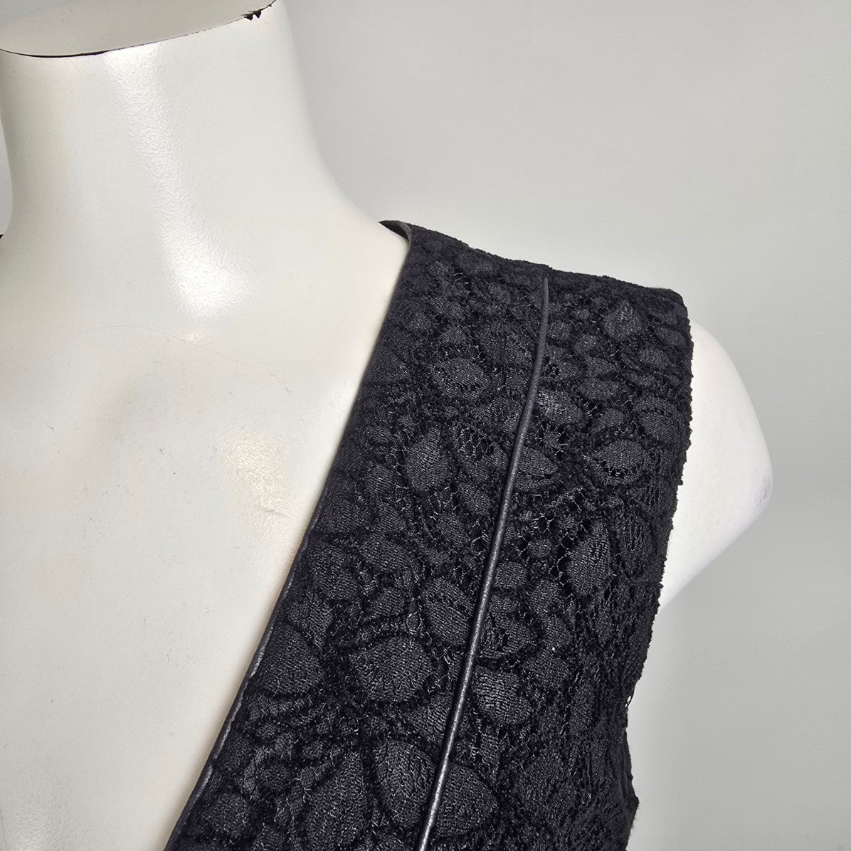 Bailey 44 Black Lace Midi Sheath Dress Size L