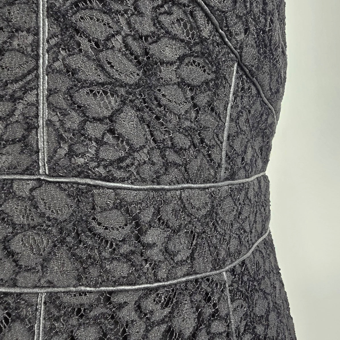 Bailey 44 Black Lace Midi Sheath Dress Size L