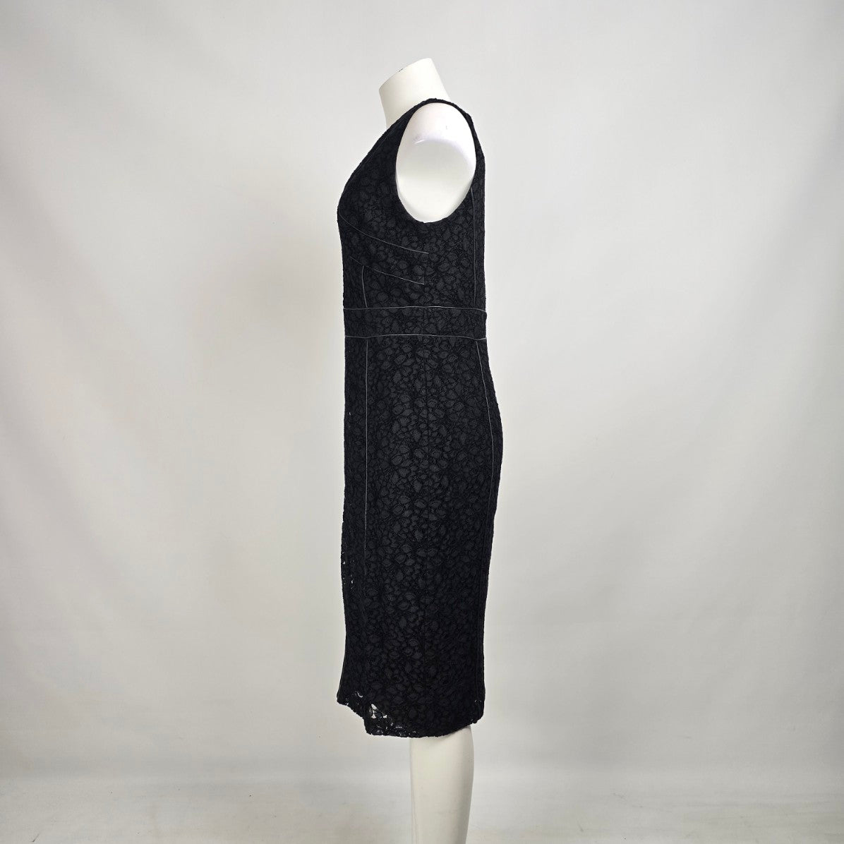 Bailey 44 Black Lace Midi Sheath Dress Size L