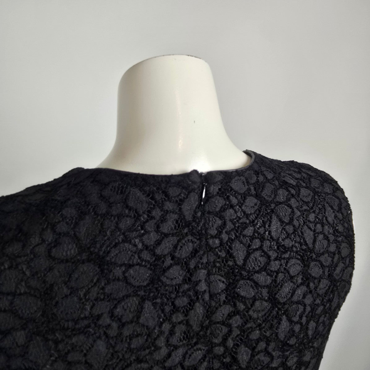 Bailey 44 Black Lace Midi Sheath Dress Size L