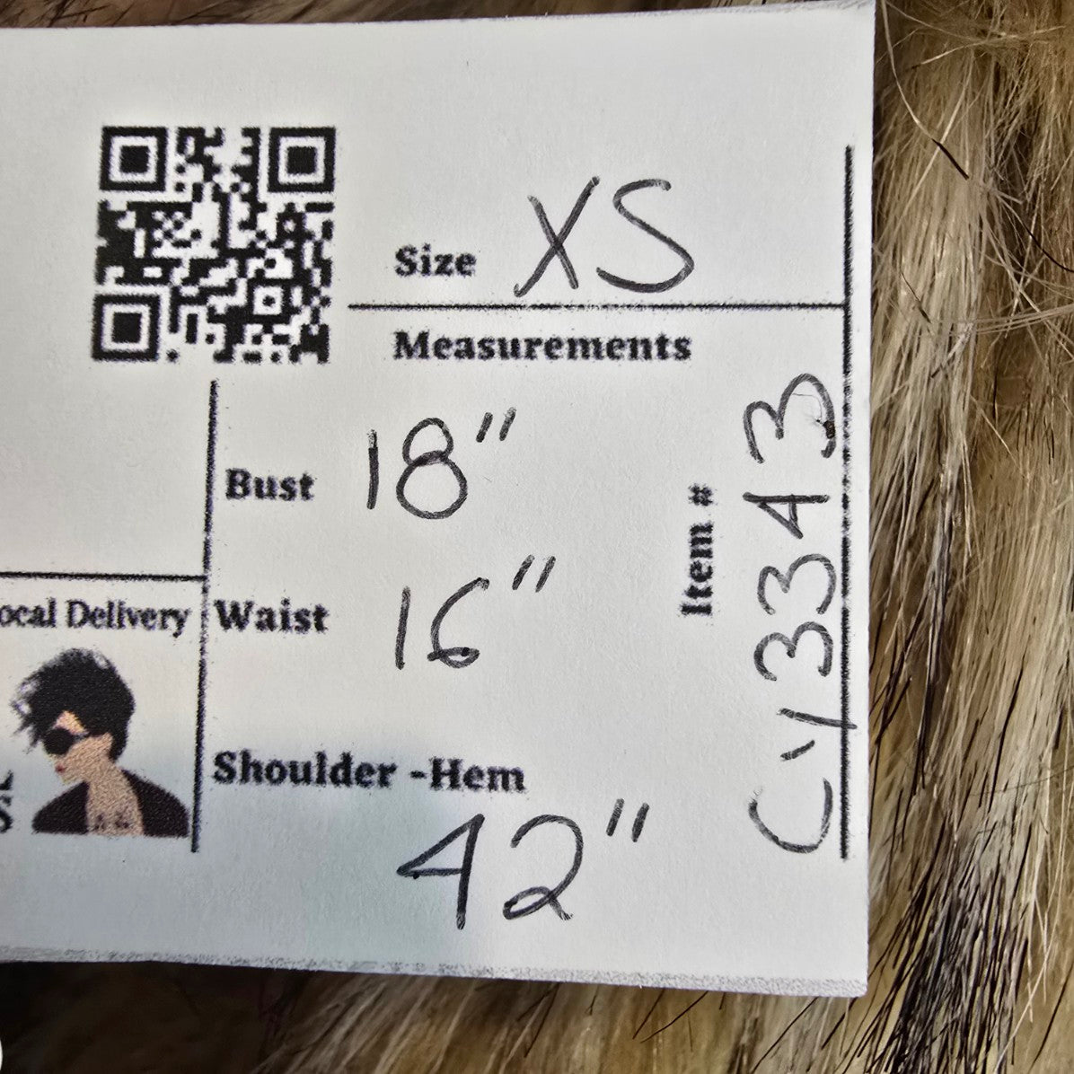 Guess Brown Faux Fur Button up Winter Coat Size XS