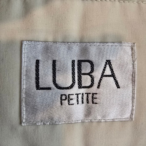 Vintage Luba Cream Faux Fur Hood Long Winter Jacket Size 12
