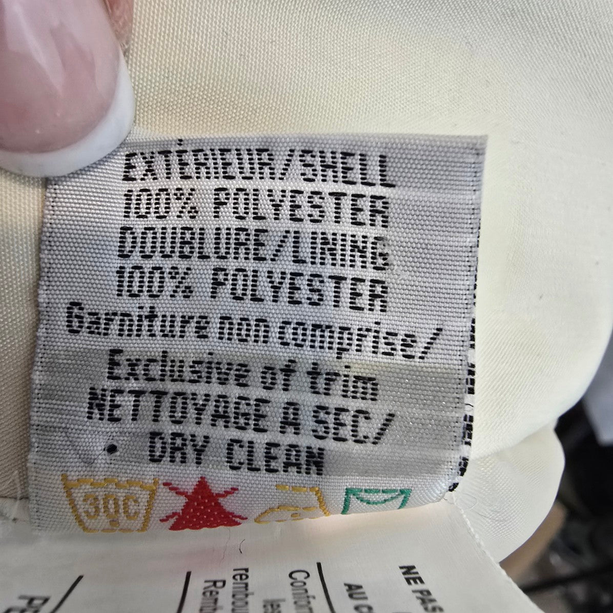 Vintage Luba Cream Faux Fur Hood Long Winter Jacket Size 12