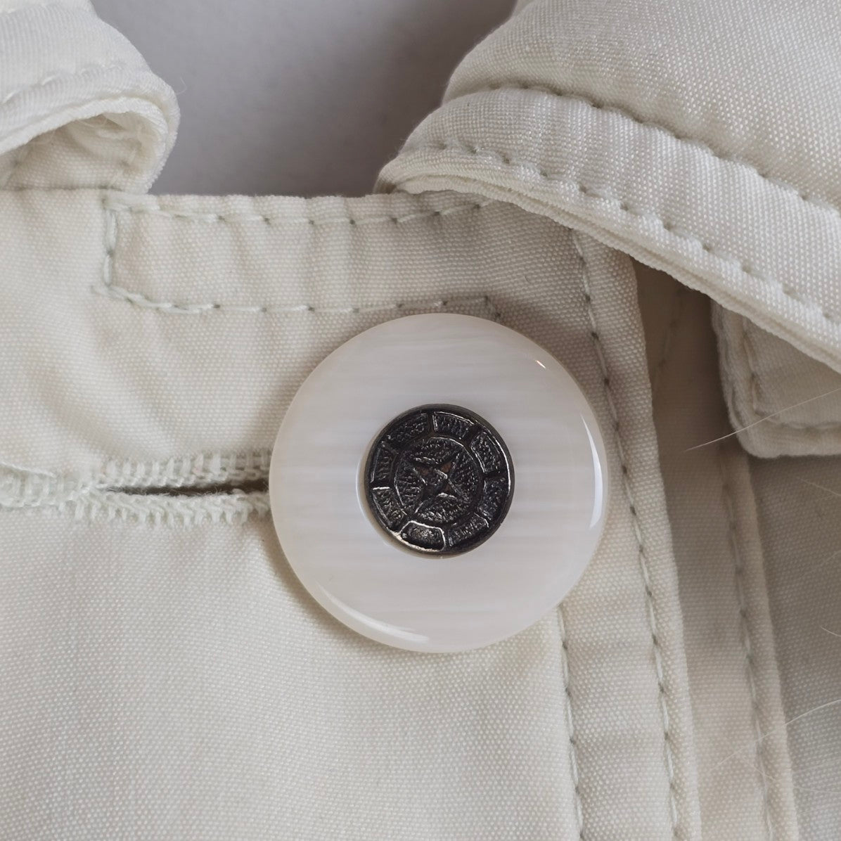 Vintage Luba Cream Faux Fur Hood Long Winter Jacket Size 12