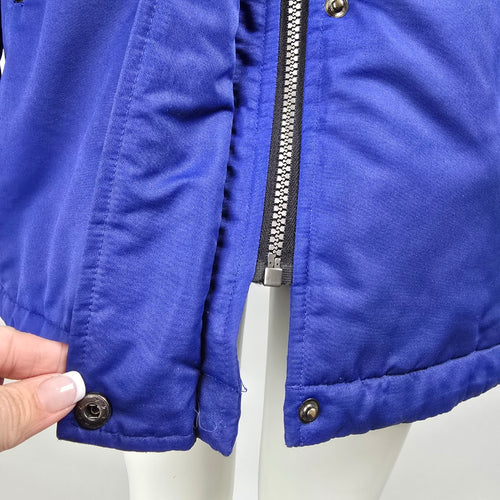 Northern Reflections Blue Fur Trimmed Winter Jacket Size XL
