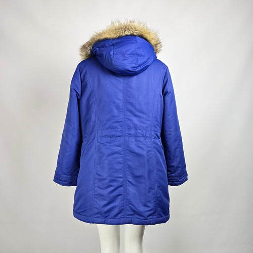 Northern Reflections Blue Fur Trimmed Winter Jacket Size XL