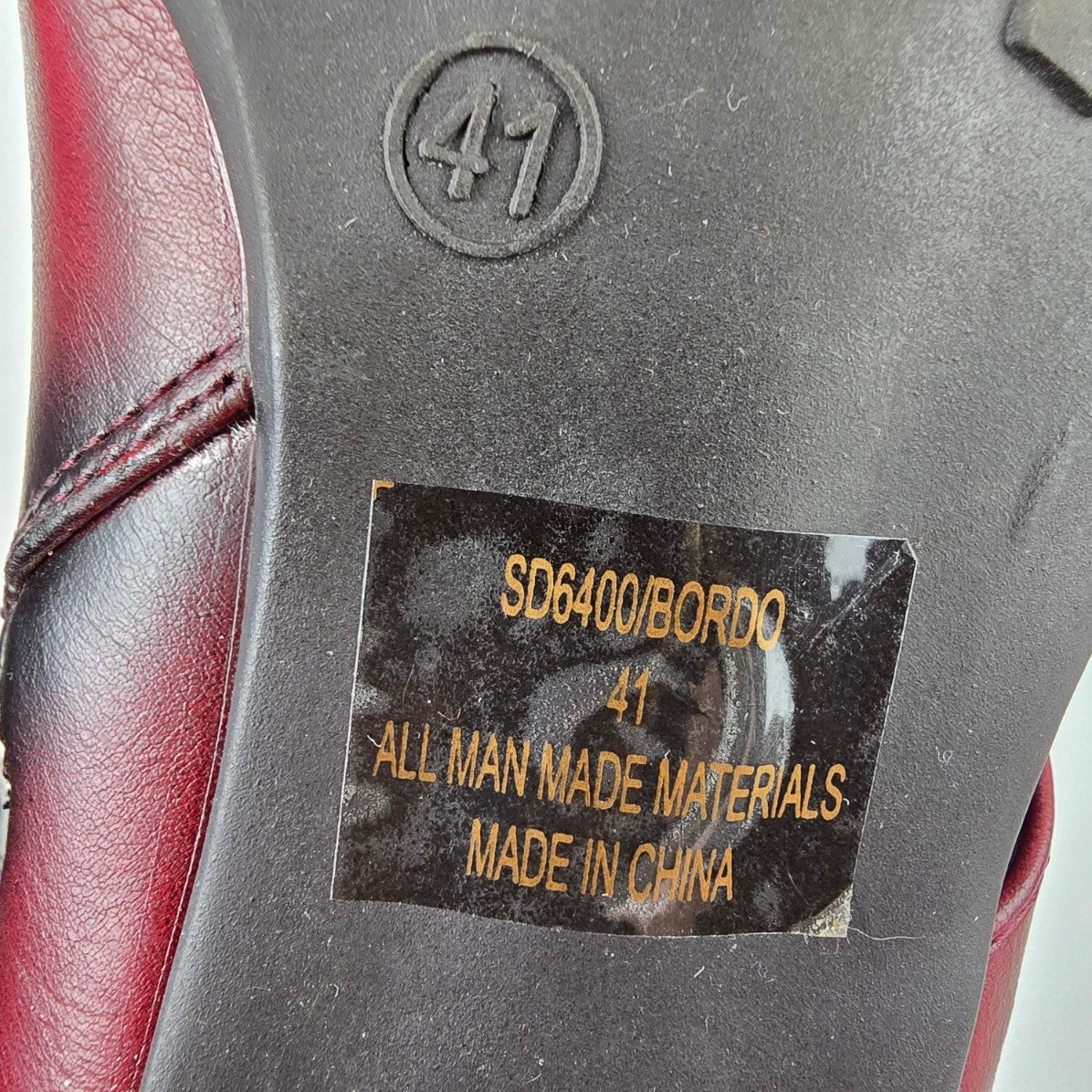 Red Button Detail Low Heel Ankle Boots Size 10