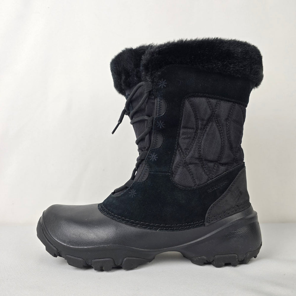 Columbia Black Sierra Summette Faux Fur Omni Grip Winter Boots Size 9.5
